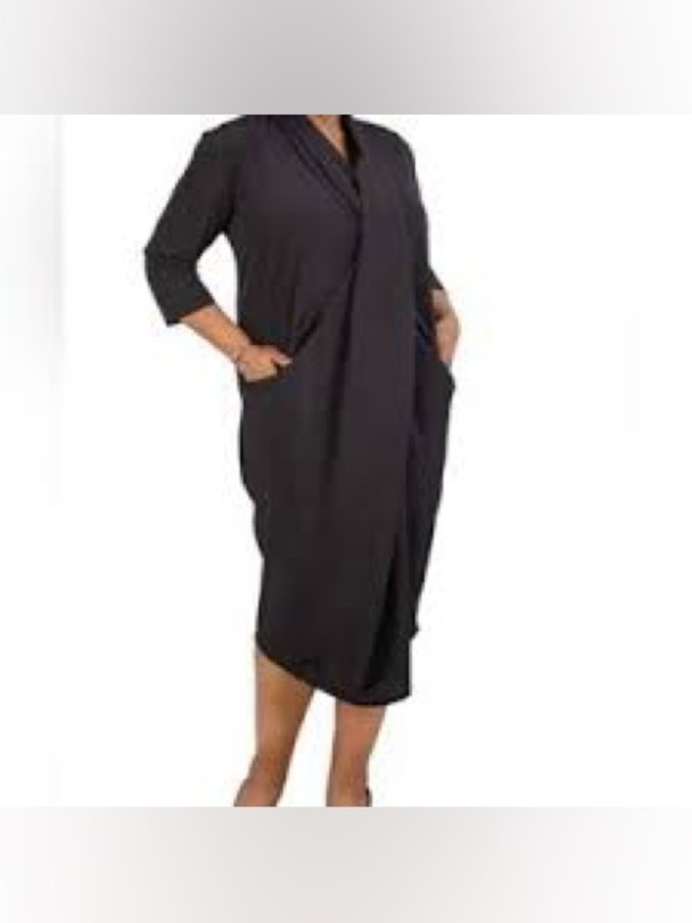 2X NWT Dubgee by Whoopi Black Crossover Dress